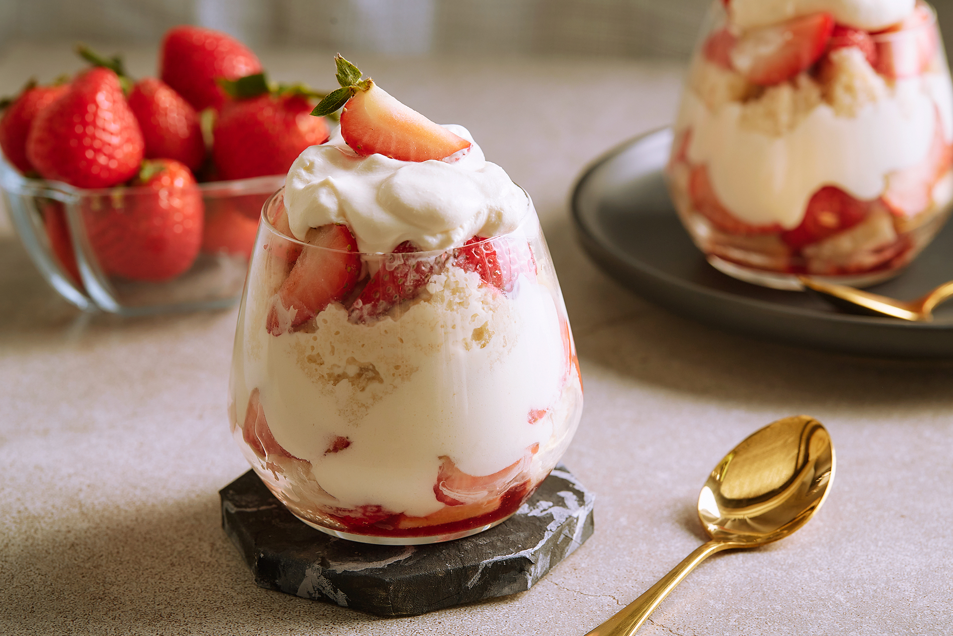 Milky Strawberry Layered Cake