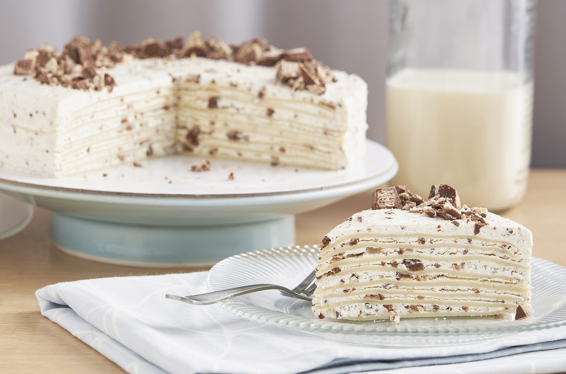 Creamy KitKat® Crepe Cake