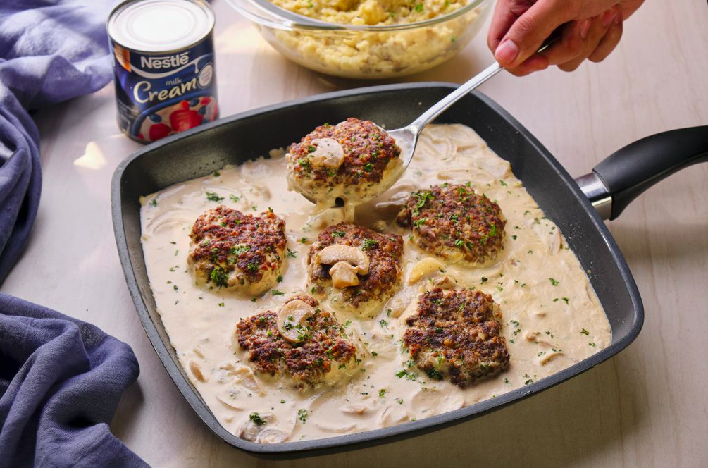 Salisbury Steak with Mushroom Cream Gravy