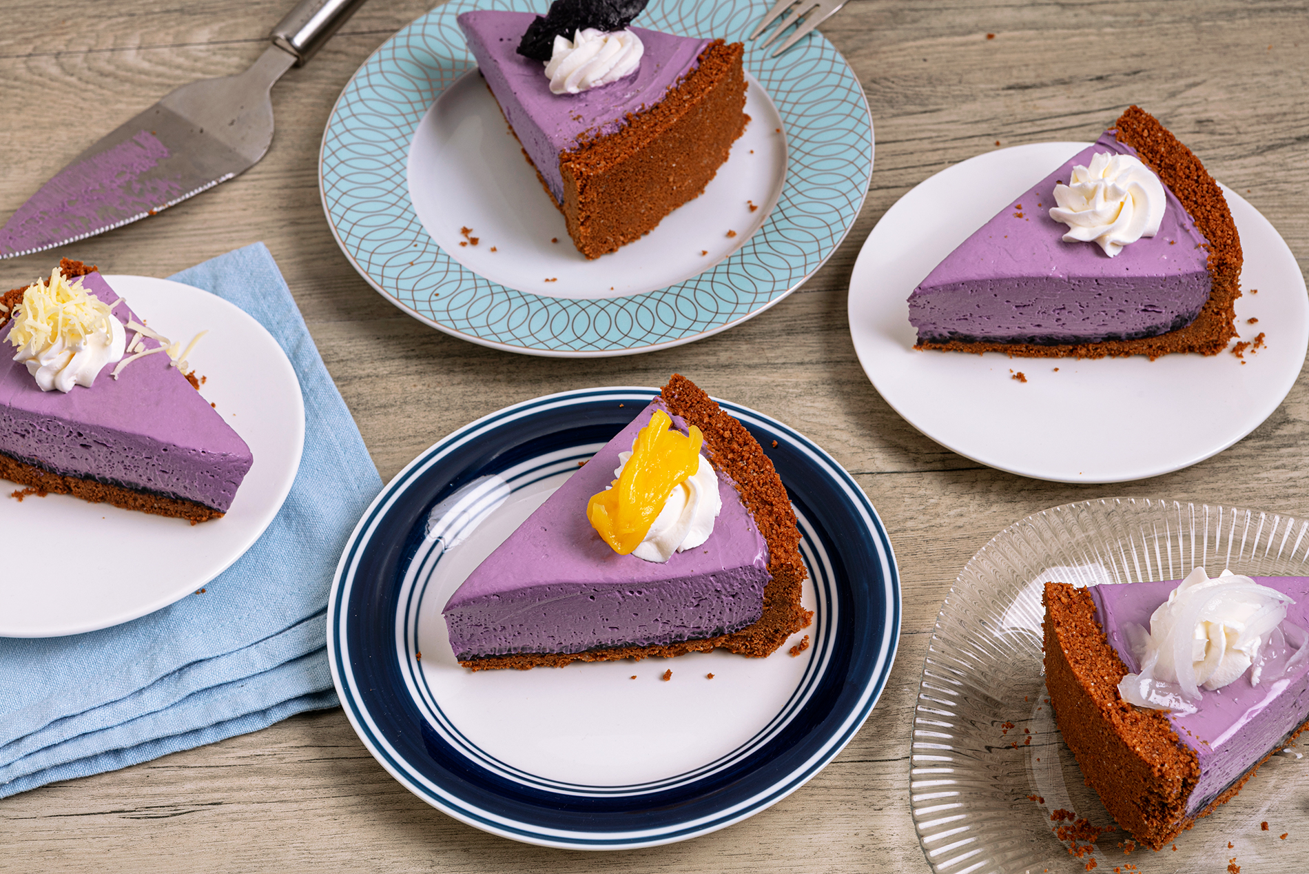 No-Bake Ube Cheesecake