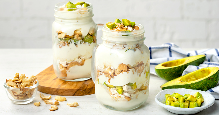 Avocado and Cashew Cake Jar