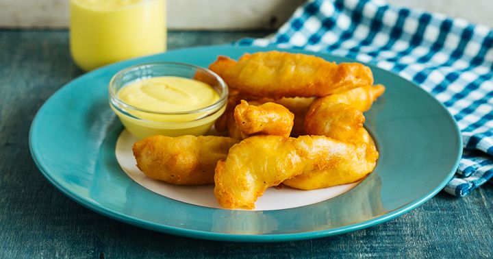 Crispy Chicken Tasty Tenders with Creamy Mustard Dip