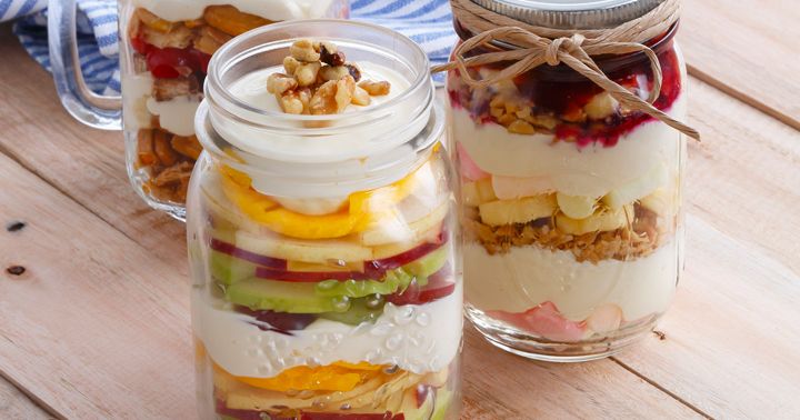 Lusciously Creamy Fruit Bites in a Jar