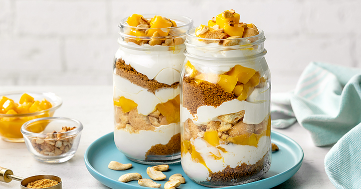 Mango and Cashew Cake Jar