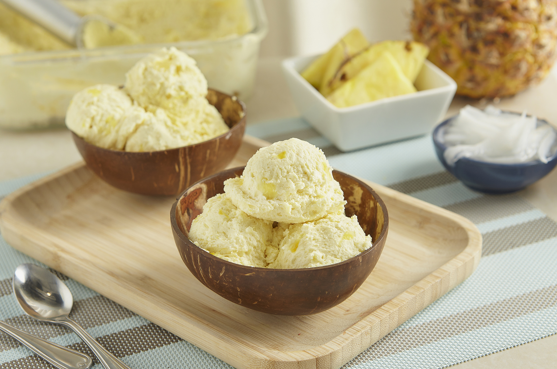 Pineapple and Coconut Ice Cream