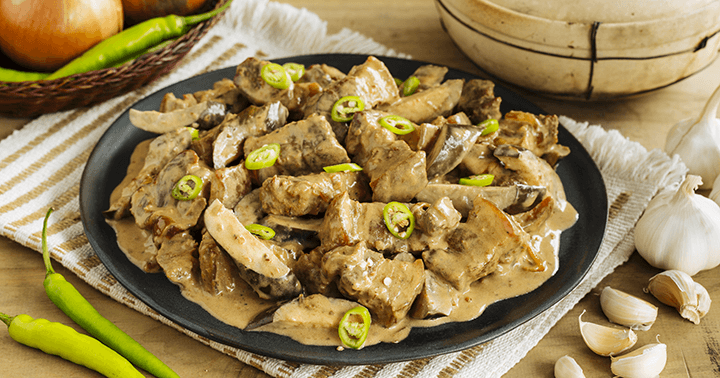 Filipino Fave Pork in Creamy Bagoong Sauce