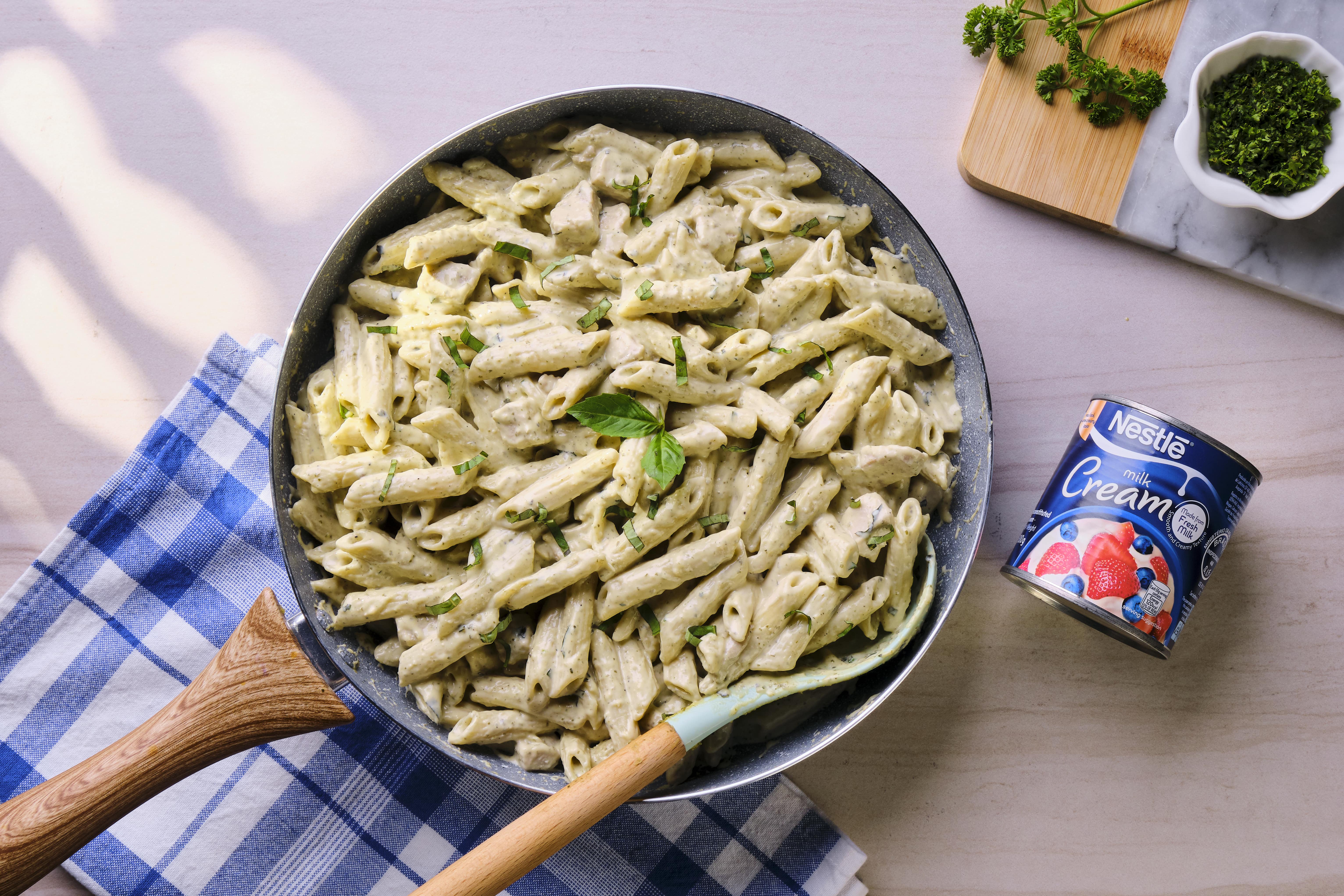 Creamy Pesto Chicken Pasta