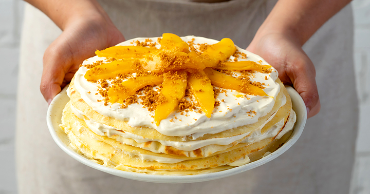 Mango Graham Crepe Cake