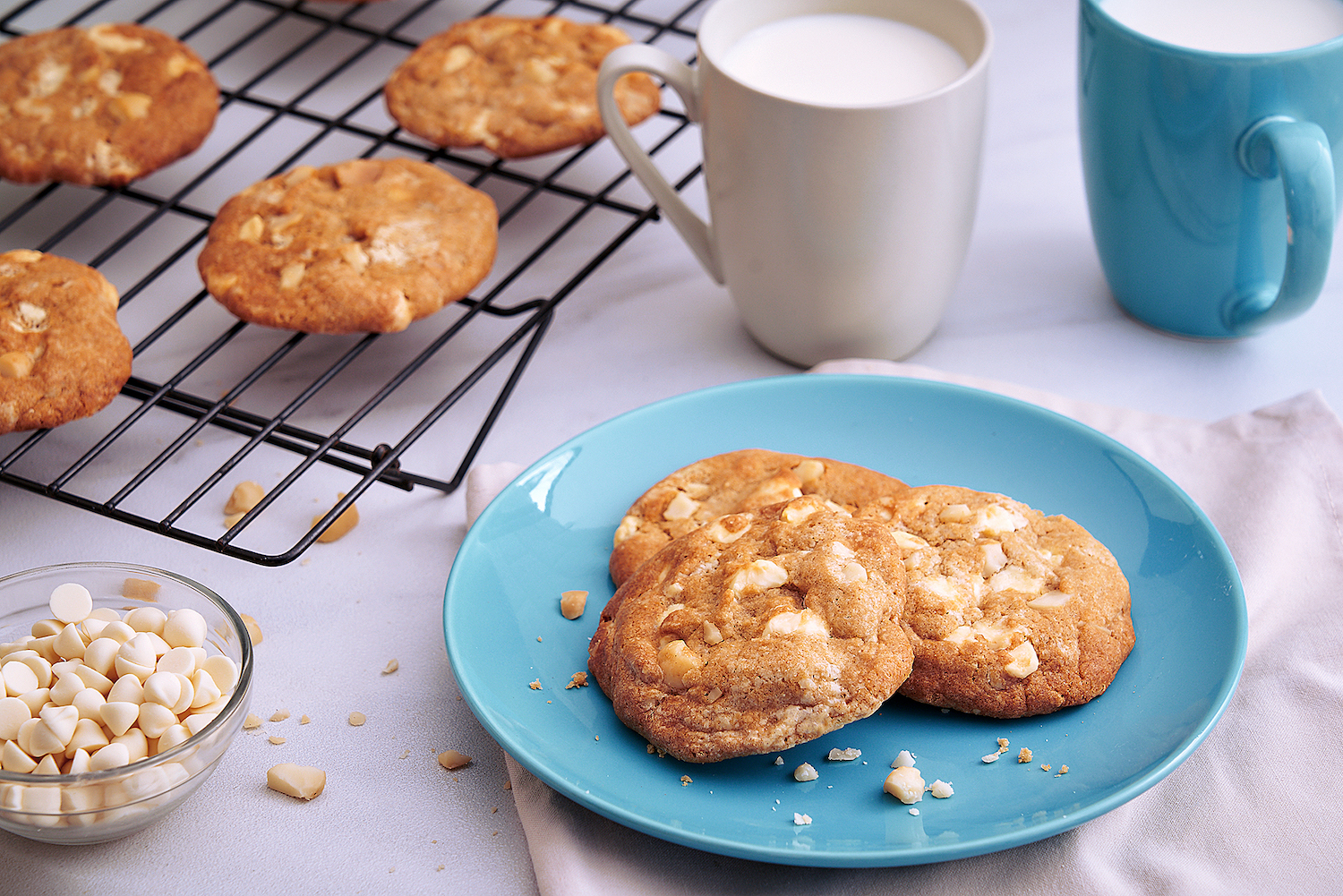 White Chocolate and Macadamia Cookies