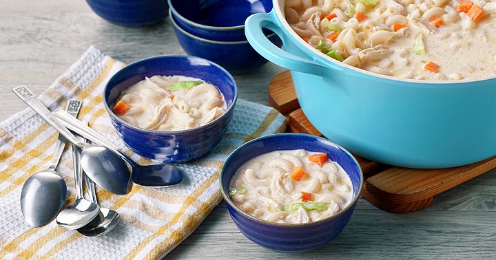 Creamy Chicken Macaroni Soup